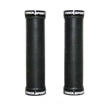 Vinca Sport грипсы с мет. заж 129мм черн/зажим чер